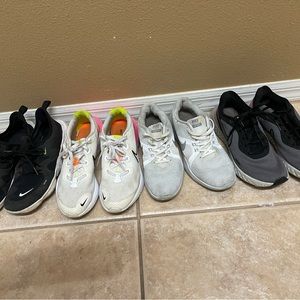 Lot bundle 4 pairs Nike shoes 7.5